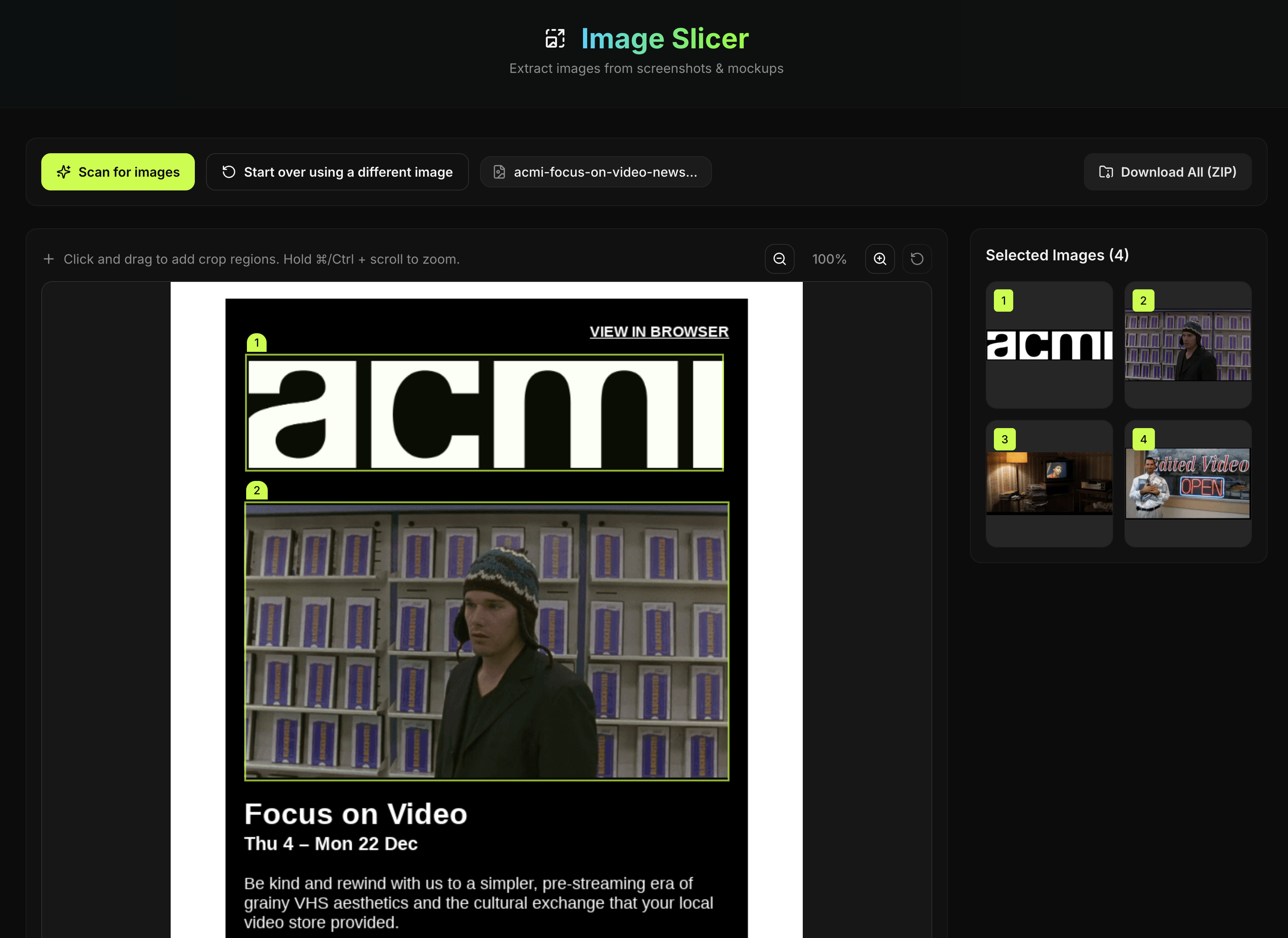 AI Image Slicer
