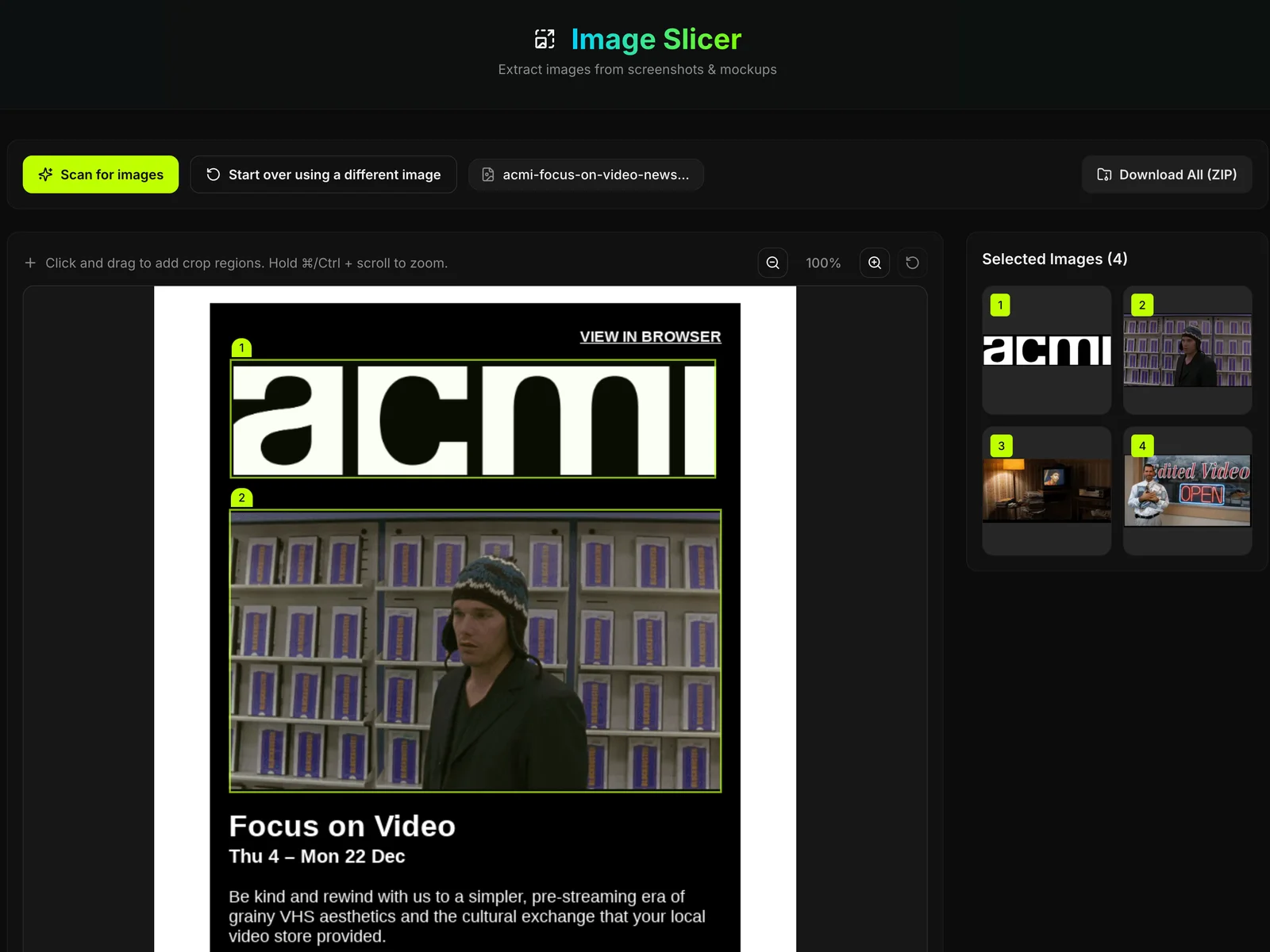 AI Image Slicer