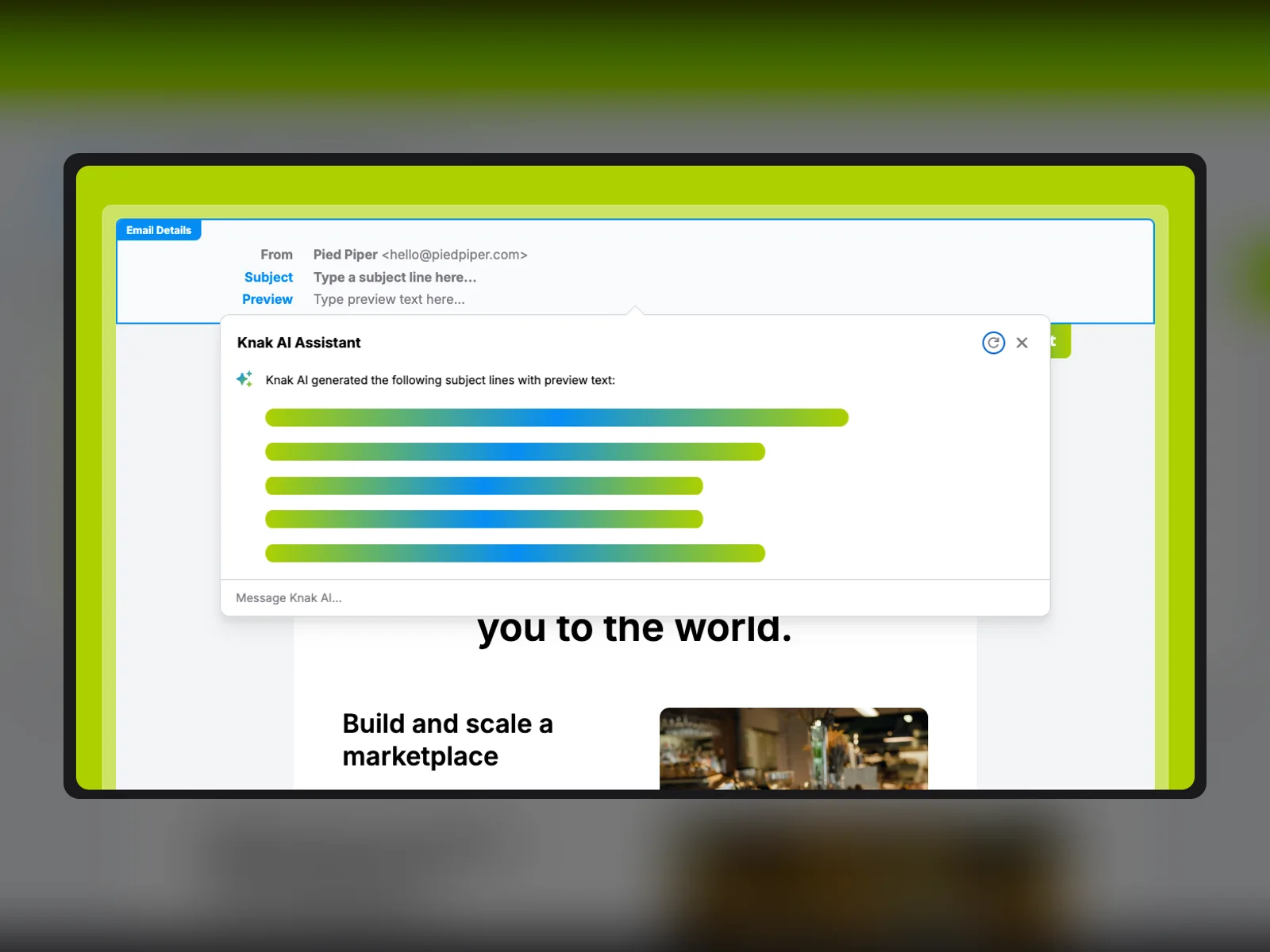 AI Subject Line & Preview Assistant