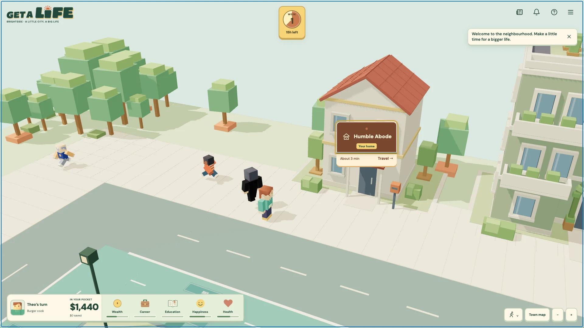 The prowler ambushes the player, stealing cash during a real mugging encounter.