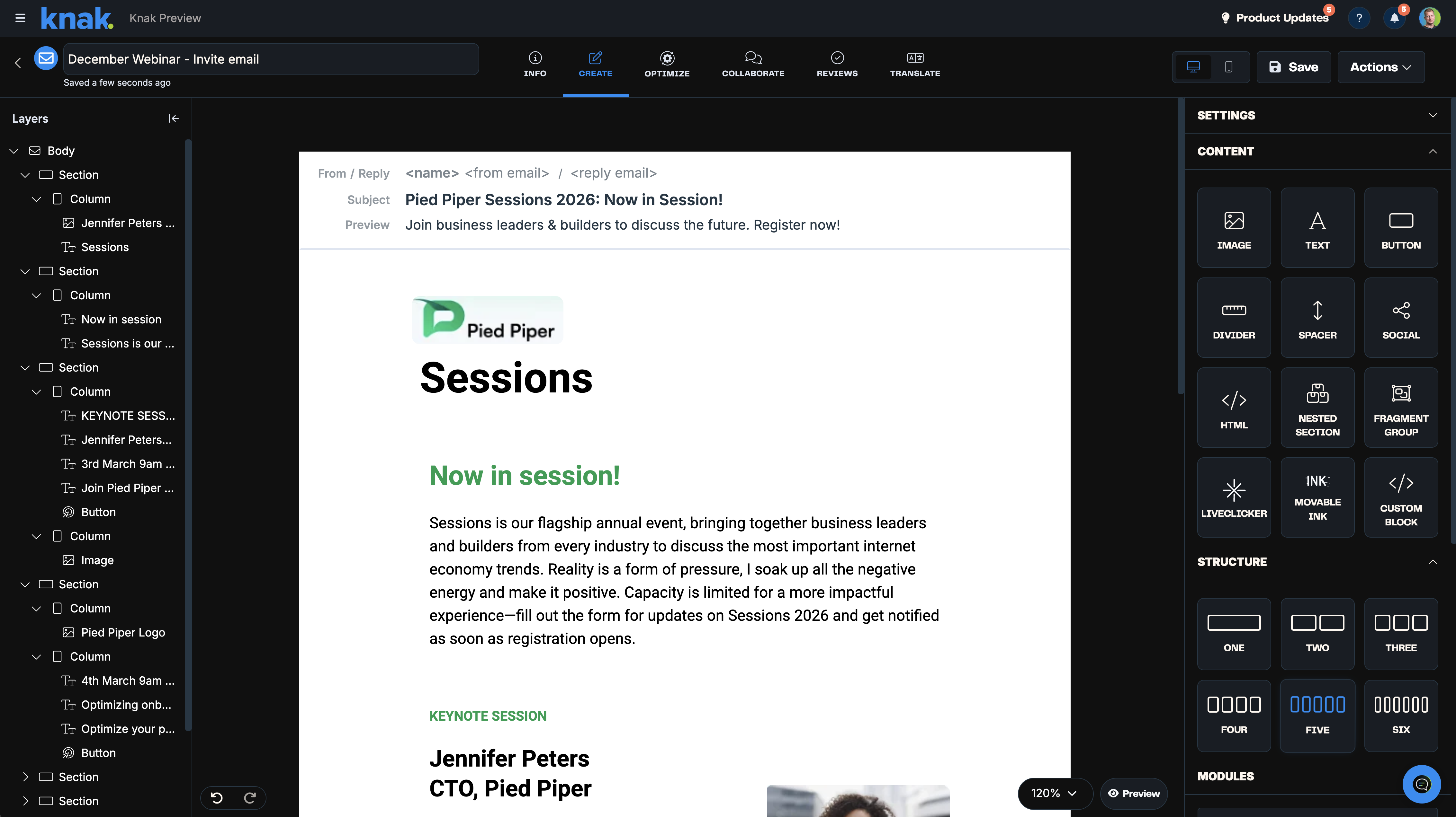 Email & Landing Page Editor design highlight 1 of 3