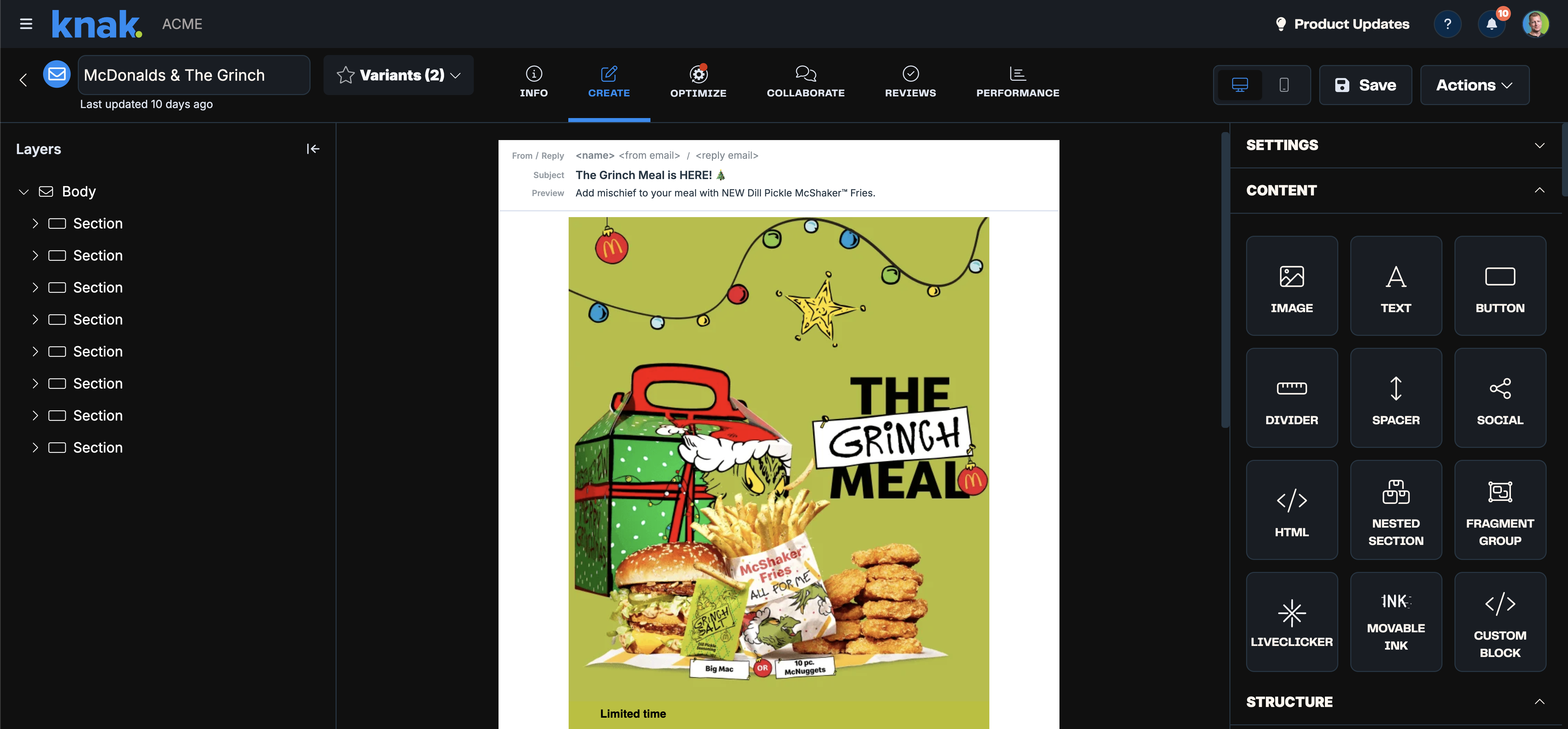Email & Landing Page Editor design highlight 3 of 3