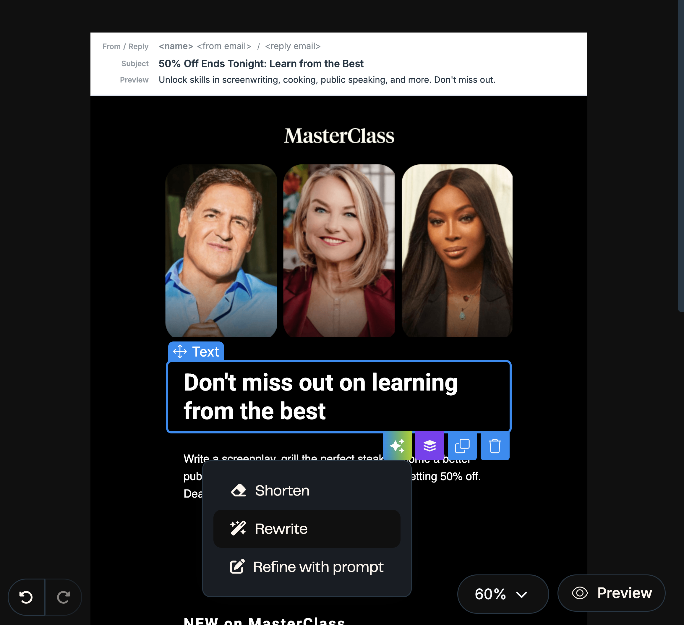 Email & Landing Page Editor