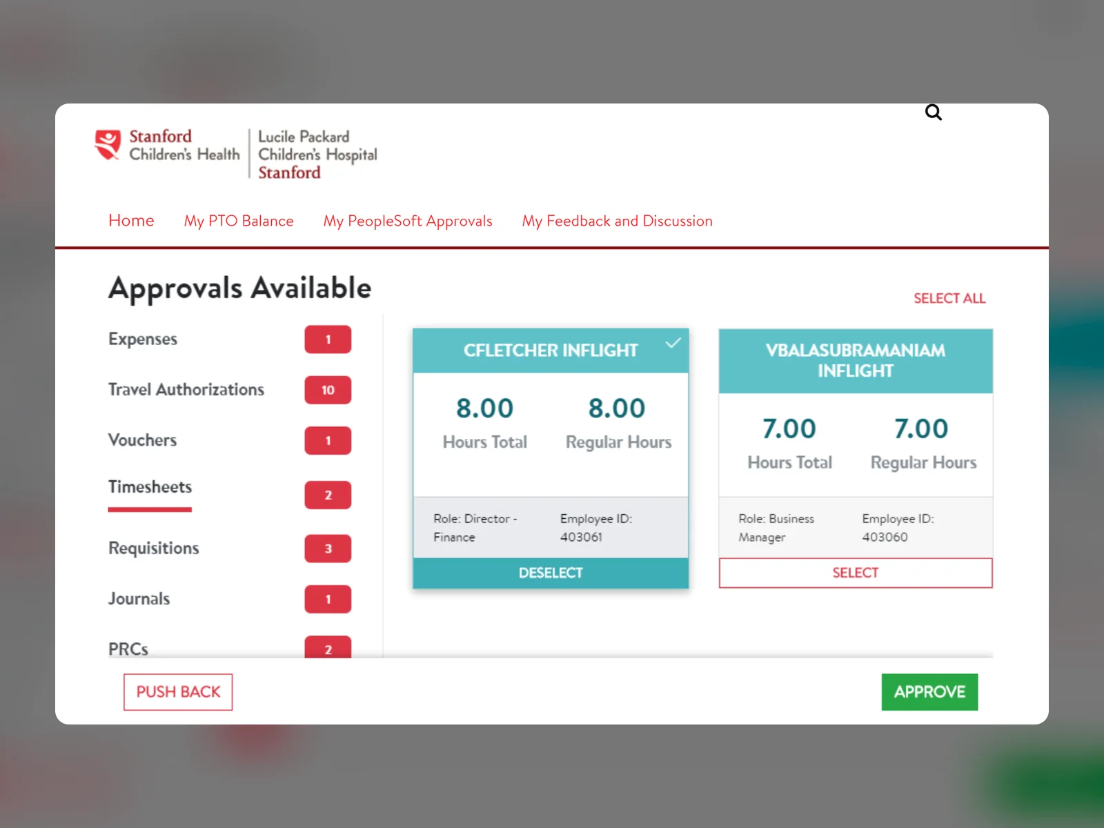 Manager Approvals