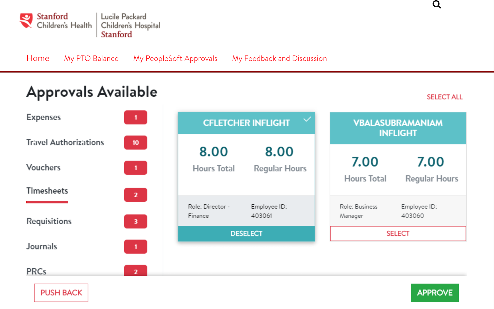 Manager Approvals